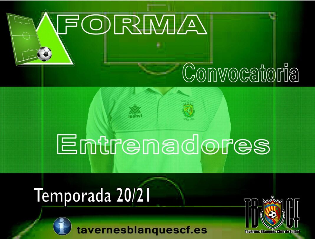 Convocatoria entrenadores Taverne Blanques CF