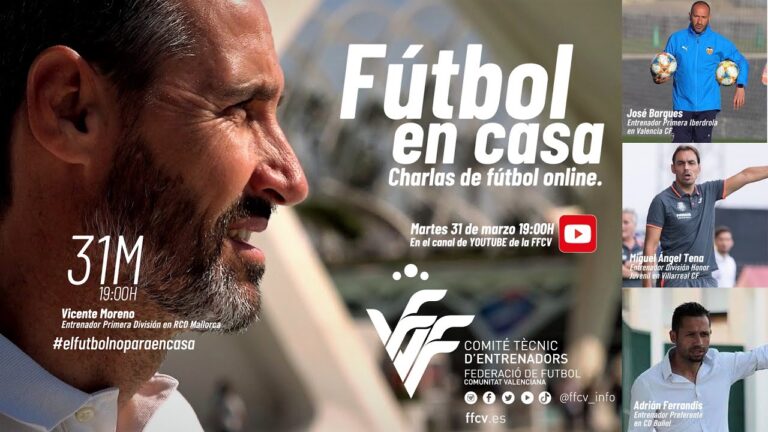 “Fútbol en casa”  Charla online de entrenadores, entre ellos Vicente Moreno del RCD Mallorca