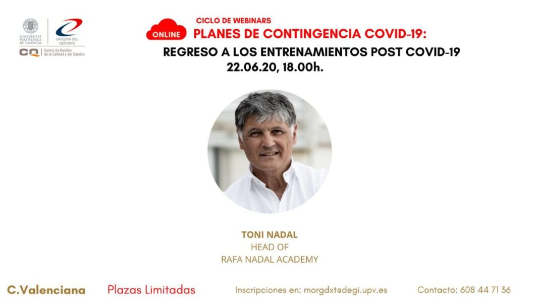 Toni Nadal Webinar Cátedra del Deporte