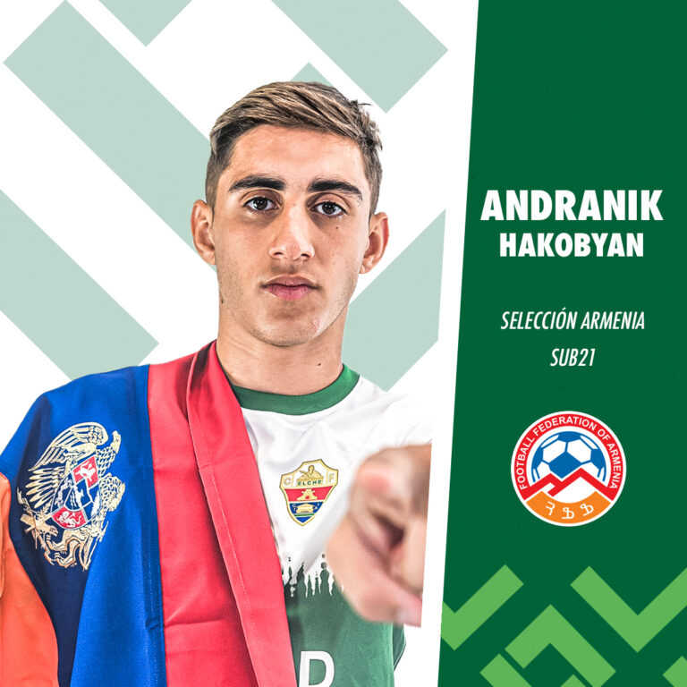 El valenciano Andranik Hakobyan, juvenil  del Elche CF, convocado con Armenia Sub-21