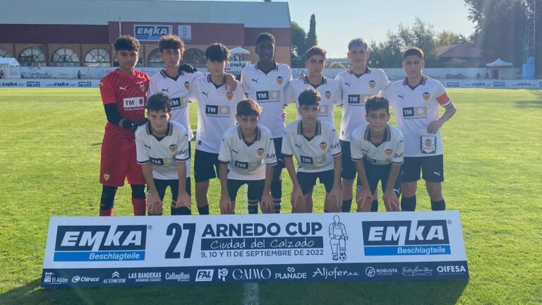 El infantil A del Valencia CF, tercer clasificado en la Arnedo Cup 2023