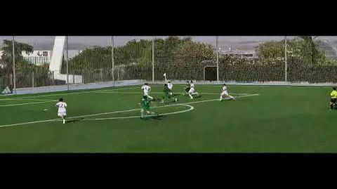 Golazo de ensueño de Aberto (Colegio Salgui) ante el Real Madrid en Valdebebas
