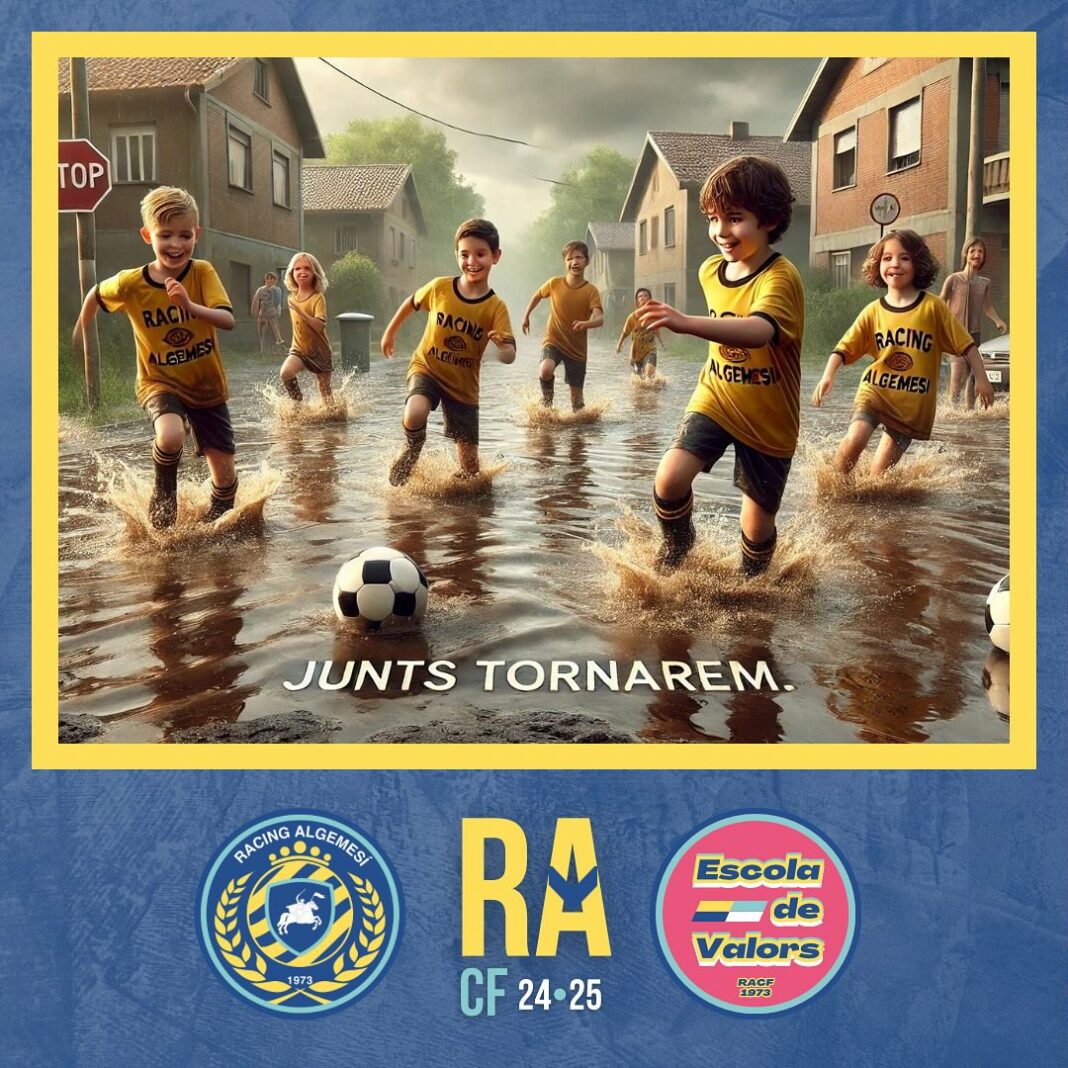 "Junts tornarem", missatge d'esperança del Racing Algemesí als seus jugadors i seguidors