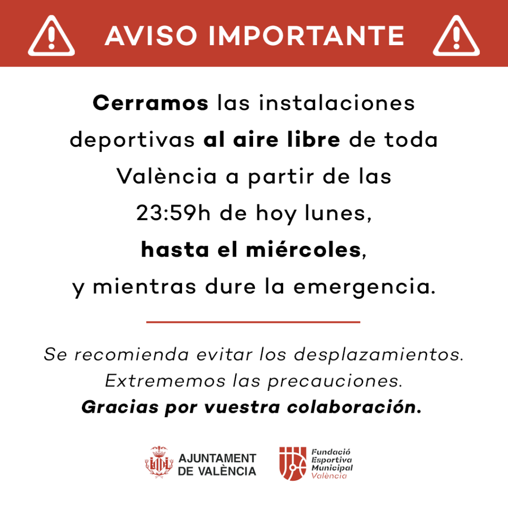 Cierre de Instalaciones Deportivas
