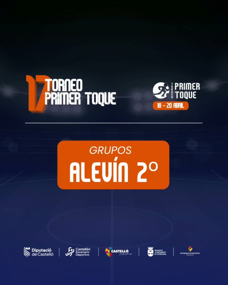 Grupos Torneo Primer Toque categoría Alevín 2º año