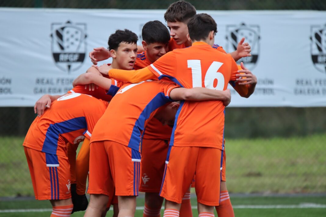 Onfeb-J3-CNSA-A-Coruna-Seleccio-Valenciana-masculina-sub14-vs-Extremadura-gol-Alfonso Once de los jugadores de la Cantera Grogueta en la convocatoria de la Selecció sub14