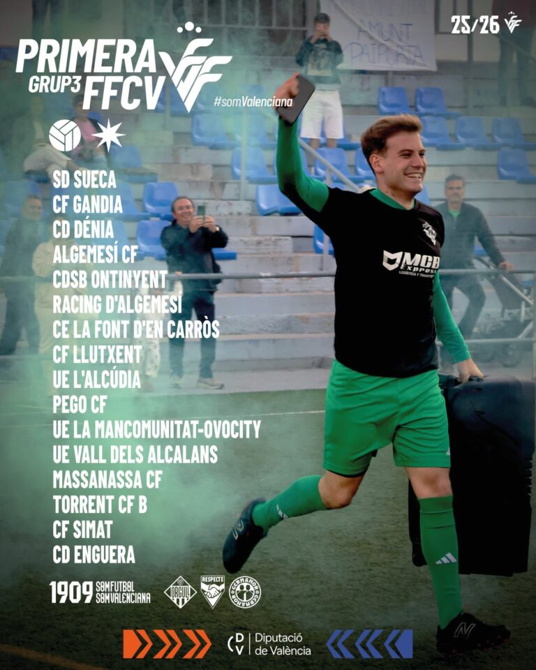Grupos y calendarios de la Primera FFCV aficionados para la temporada 2025/26