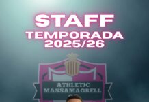 Organigrama tècnic de l'Ath Massamagrell per a la temporada 2025/26 Organigrama técnico del Ath Massamagrell para la temporada 2025/26