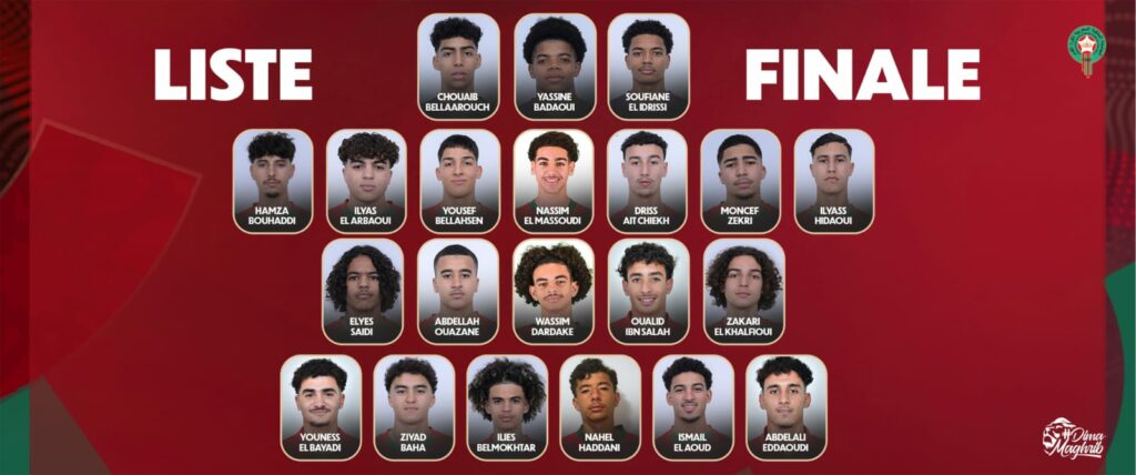 Concoatoria Seleción sub17 de Marruecos