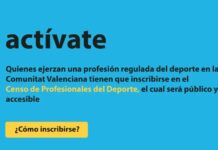 Actívate Generalitat Valenciana censo de profesionales del Deporte