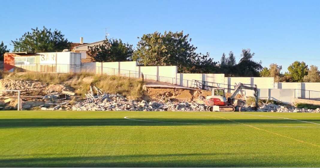 Obras en el Campo Municipal de Yátova