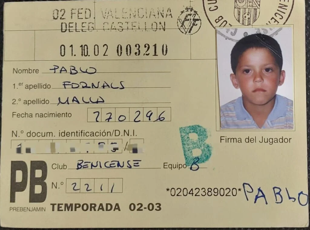 Pablo Fornals primera fitxa