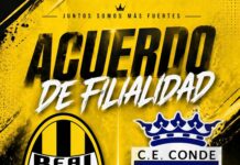Acuerdo de filialidad entre el Real de Gandia CF y el CE Conde Acuerdo de filialidad entre el Real de Gandia CF y el CE Conde