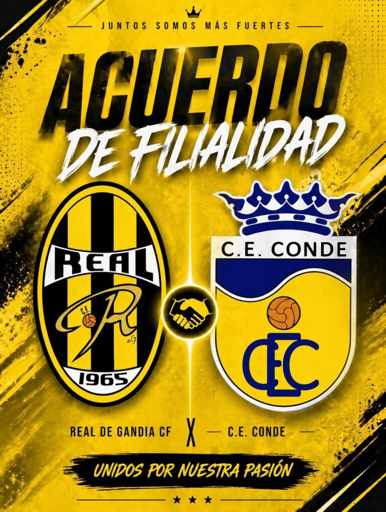 Acuerdo de filialidad entre el Real de Gandia CF y el CE Conde